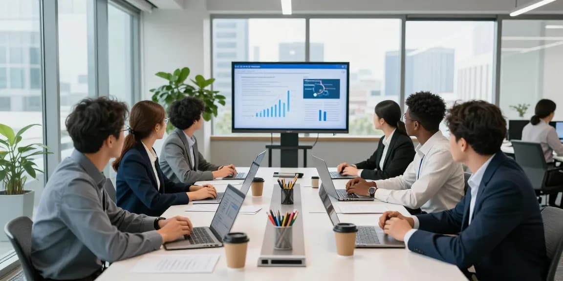 This professional workspace features a diverse team collaborating at the WPS Official Website meeting, showcasing innovative strategies.