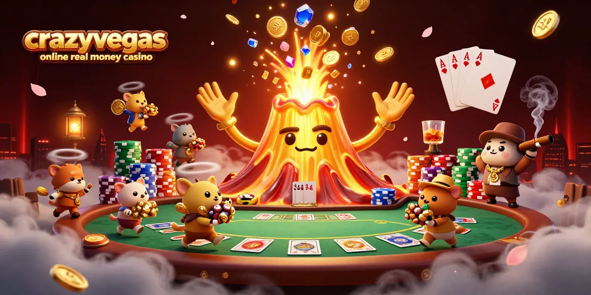 Join the excitement at crazyvegas online real money casino with treasures amidst a vibrant poker scene.